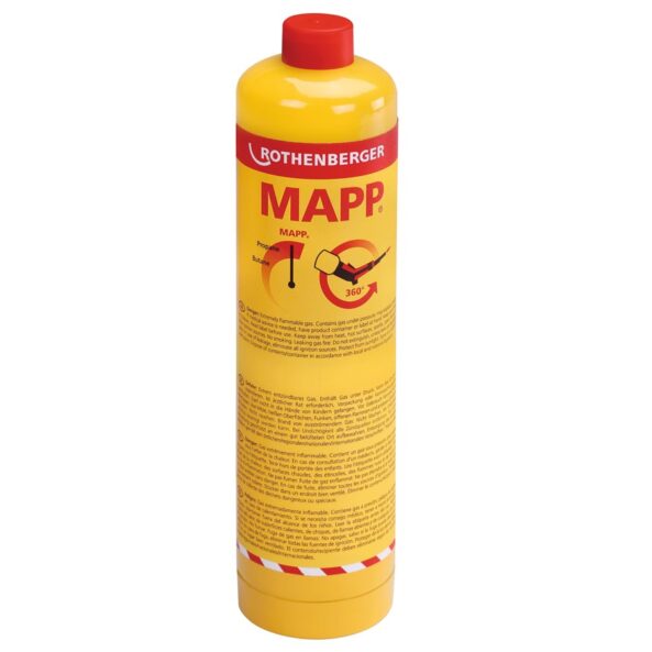 Butelie MAPP-Gas, 7/16"-EU, recipient otel
