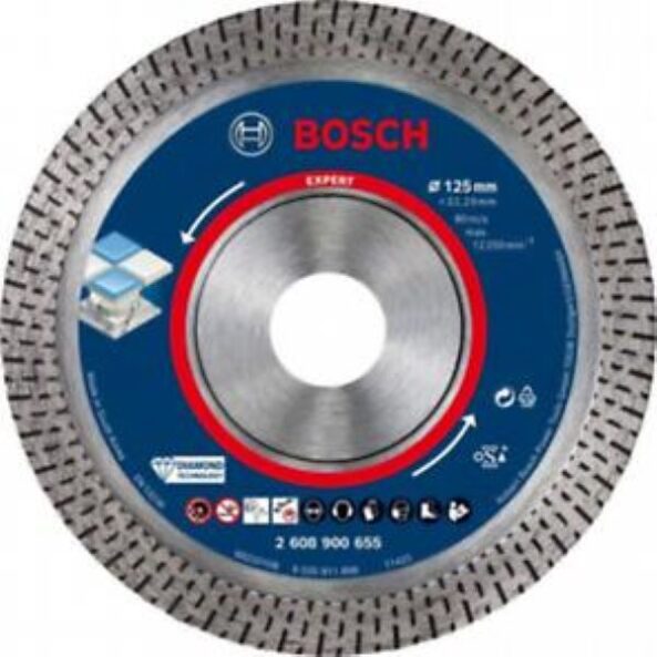 Disc de taiere diamantat Expert pentru ceramica dura, 125x22,23x1,4x10 mm