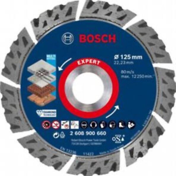 Disc de taiere diamantat EXPERT MultiMaterial 125x22.23x2.2x12 mm