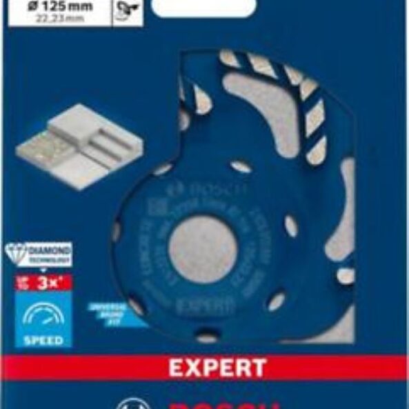Disc oala slefuire diamantat Bosch Expert pentru beton,125 x 22,23 x 4,5 mm
