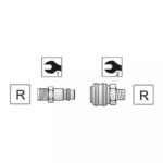Set cuple rapide cu filet exterior 1/4" - imagine 2