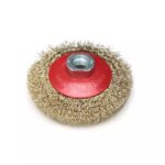 Perie de disc din sarma alama 100mm, filet M14