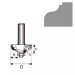 Freza 12 D 38,6 H 15,9 R 5,6 B 12,7mm - imagine 2