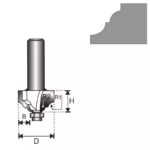 Freza 8 D 39,3 H 15,9 R1/R2 4,79/6,35 B 13,1mm - imagine 2