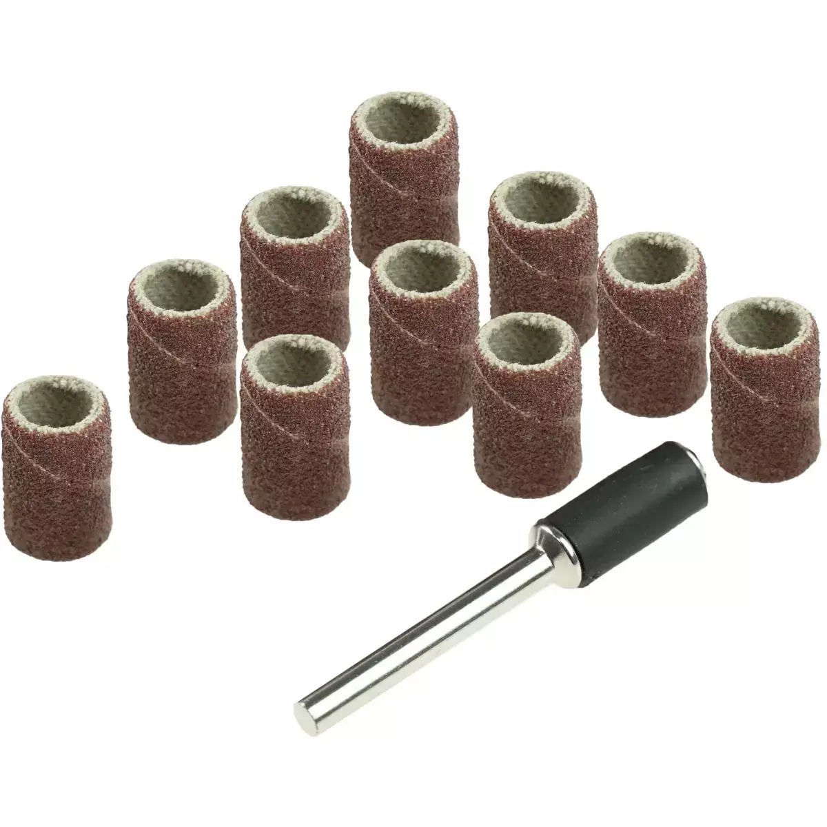 5902628084002 Banda abraziva 6,3 mm, K60, K120, set 11 buc. , (10 + 1 bolt 3,2 mm) - imagine 1