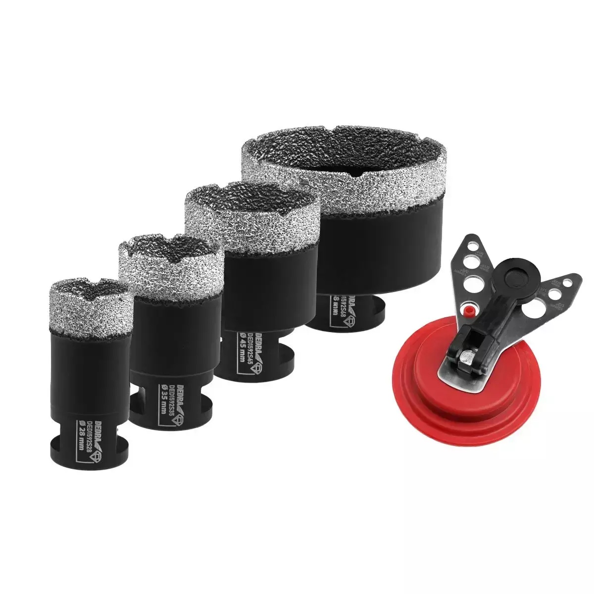 5902628159076 Set de coroane diamantate 28, 35, 45, 68 mm, ghidaj pentru burghie - imagine 1