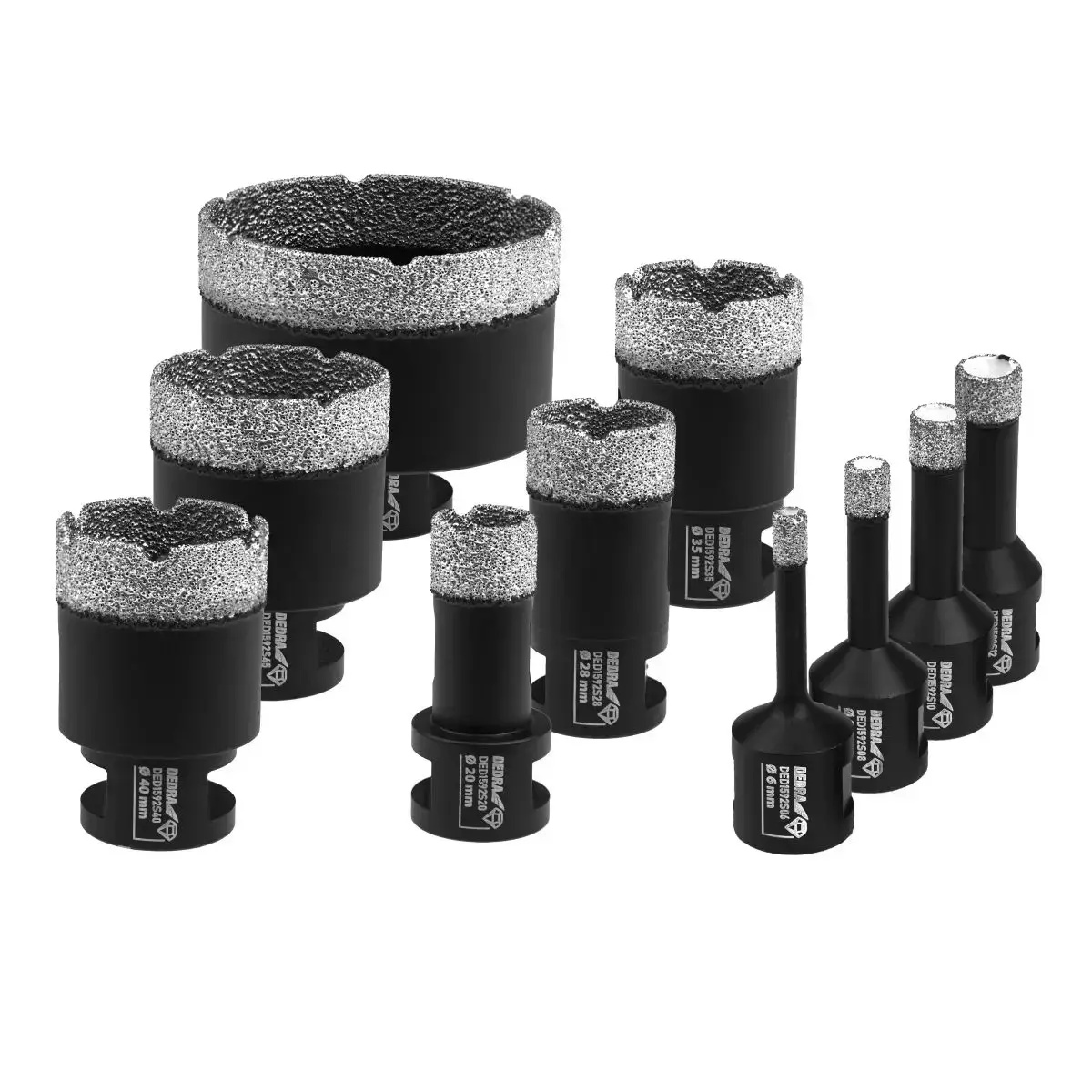 5902628159106 Set de coroane diamantate 6,8,10,12,20,28,35,40,45,68mm, ghidaj pentru burghie - imagine 1