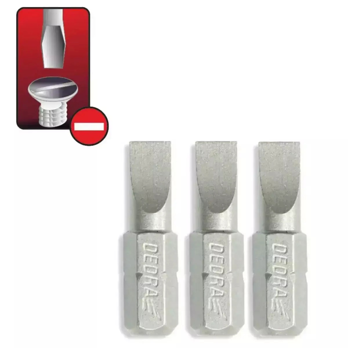 5902628172617 Capete de surubelnita plane SL6.5x25mm, 3buc blister - imagine 1