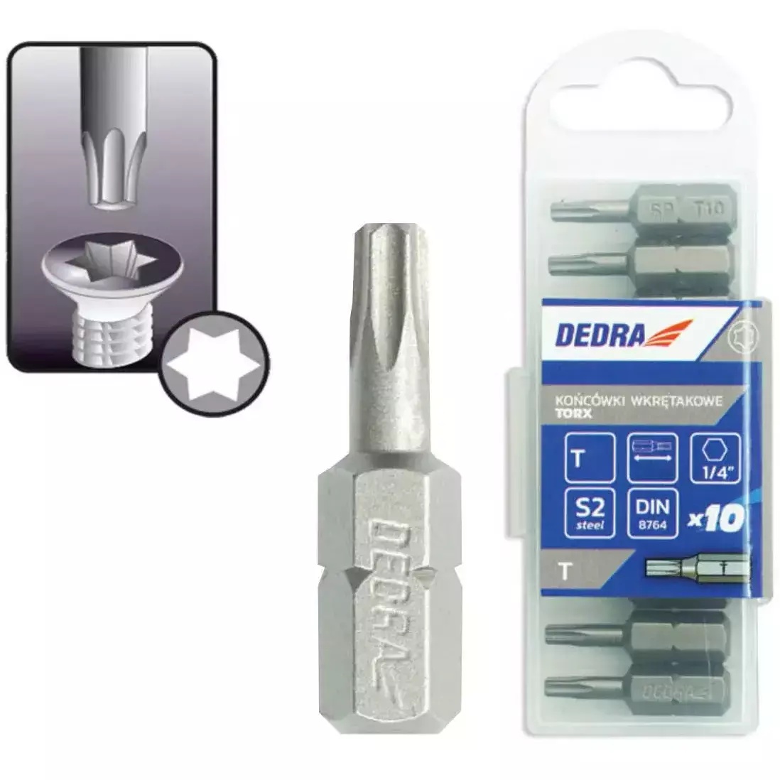 5902628172815 Capete de surubelnita Torx T20x25mm, 10buc cutie din plastic. - imagine 1
