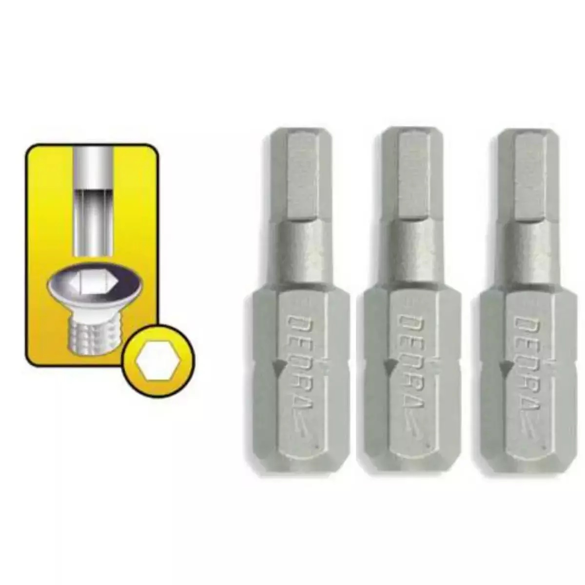 5902628172914 Capete de surubelnita Hex H4x25mm, 3buc blister - imagine 1