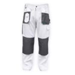 Pantaloni de protecţie marime L/52, alb, greutate 190g/m2