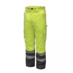 Pantaloni captusiti reflectorizanti In marime XXXL, galbeni