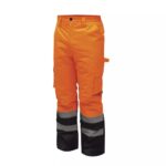 Pantaloni captusiti reflectorizanti In marime XL, portocaliu