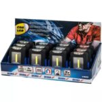 Lanterna 1W COB LED + 3LED, dreptunghiulara cu suport, cu baterii - imagine 2