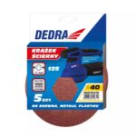 Hartie abraziva rotunda 125 mm 40gr, velcro set 5 buc - imagine 2