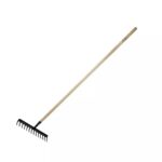 Grebla cu 14 dinti Intarita Incadrata coada din lemn, 132cm