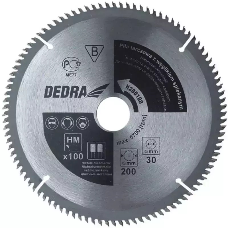 5902628814517 Panze de fierastrau circular cu carburi metalice pentru Aluminiu 250X100X30 - imagine 1