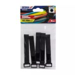 Banda velcro cu arici 12x150mm negre 5buc