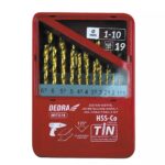 Set de burghie pentru metal HSS+cobalt+TiN, 19buc, 135°