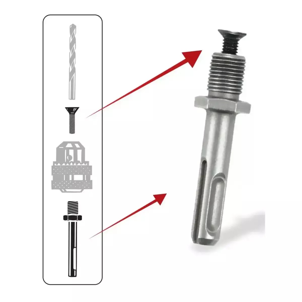 5902628951144 Adaptor SDS plus 1/2" 20UNF - imagine 1