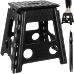 Scaun pliabil alb-negru 39cm