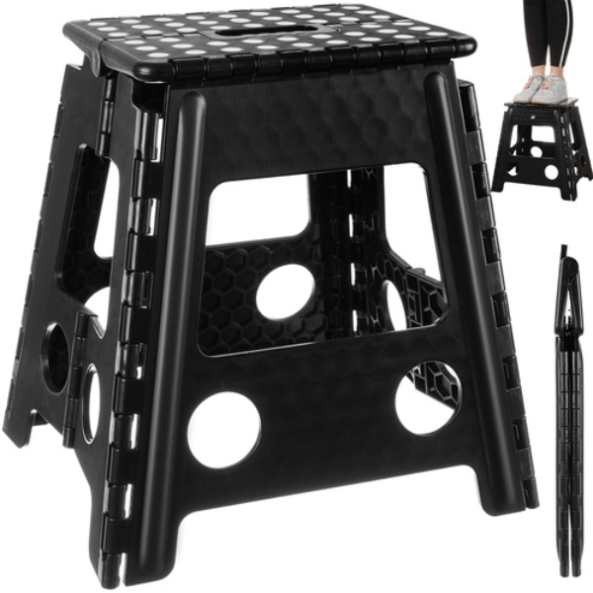 Scaun pliabil alb-negru 39cm