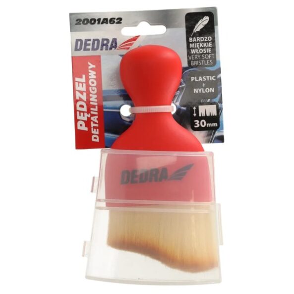 Pensulă pentru detailing interior fire delicate și foarte moi Dedra 2001A62 in ambalaj